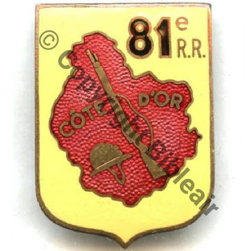 RR  81e Rgt REGIONAL COTE D.OR  A.AUGIS ST.BARTH LYON 3Li Bol allonge Granuleux Src.STELLA 58Eur02.12